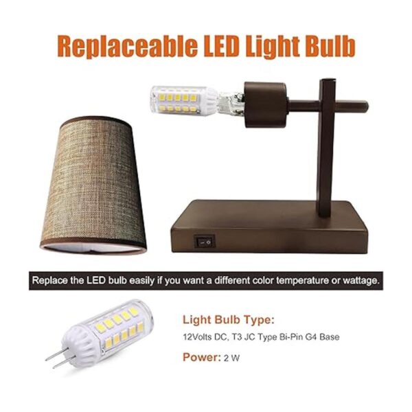 Facon Aplique de pared LED de 12 V con forma de tela_2