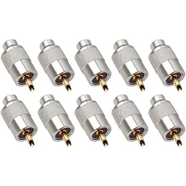 Paquete de 10 conectores de soldadura UHF PL259 con_2