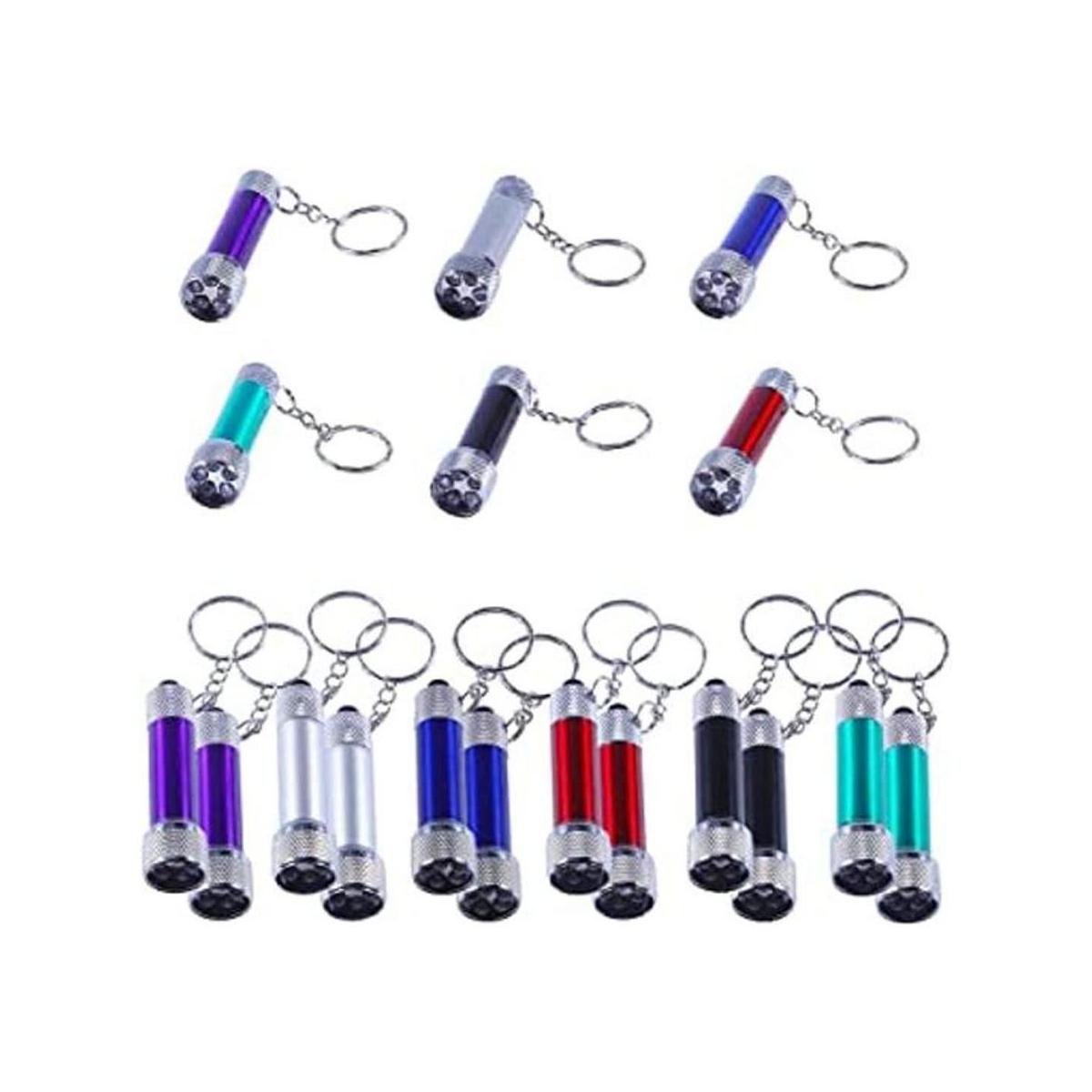 Antner 18 mini linternas llavero de 5 bombillas LED de