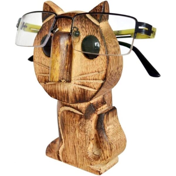 ETROVES Soporte de madera para gafas de gato hecho a mano_3