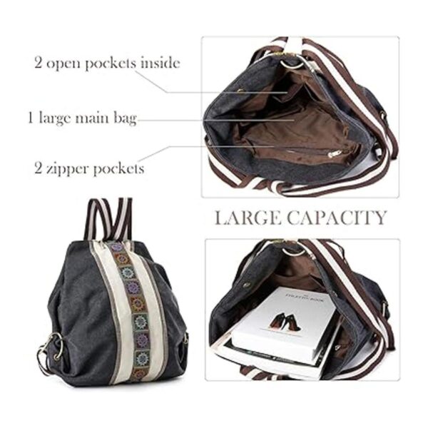 Mochila de lona para mujer estilo informalbolsa al_4