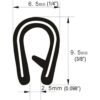 KX Edge Trim Negro Pequeño 18 pulgadas se adapta a