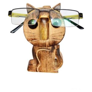 ETROVES Soporte de madera para gafas de gato hecho a mano_1