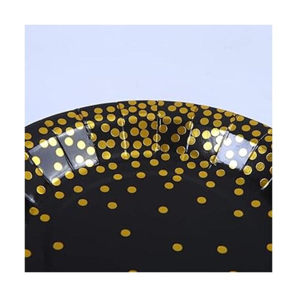 Aneco 60 platos de papel desechables de bronce negro de 7_3