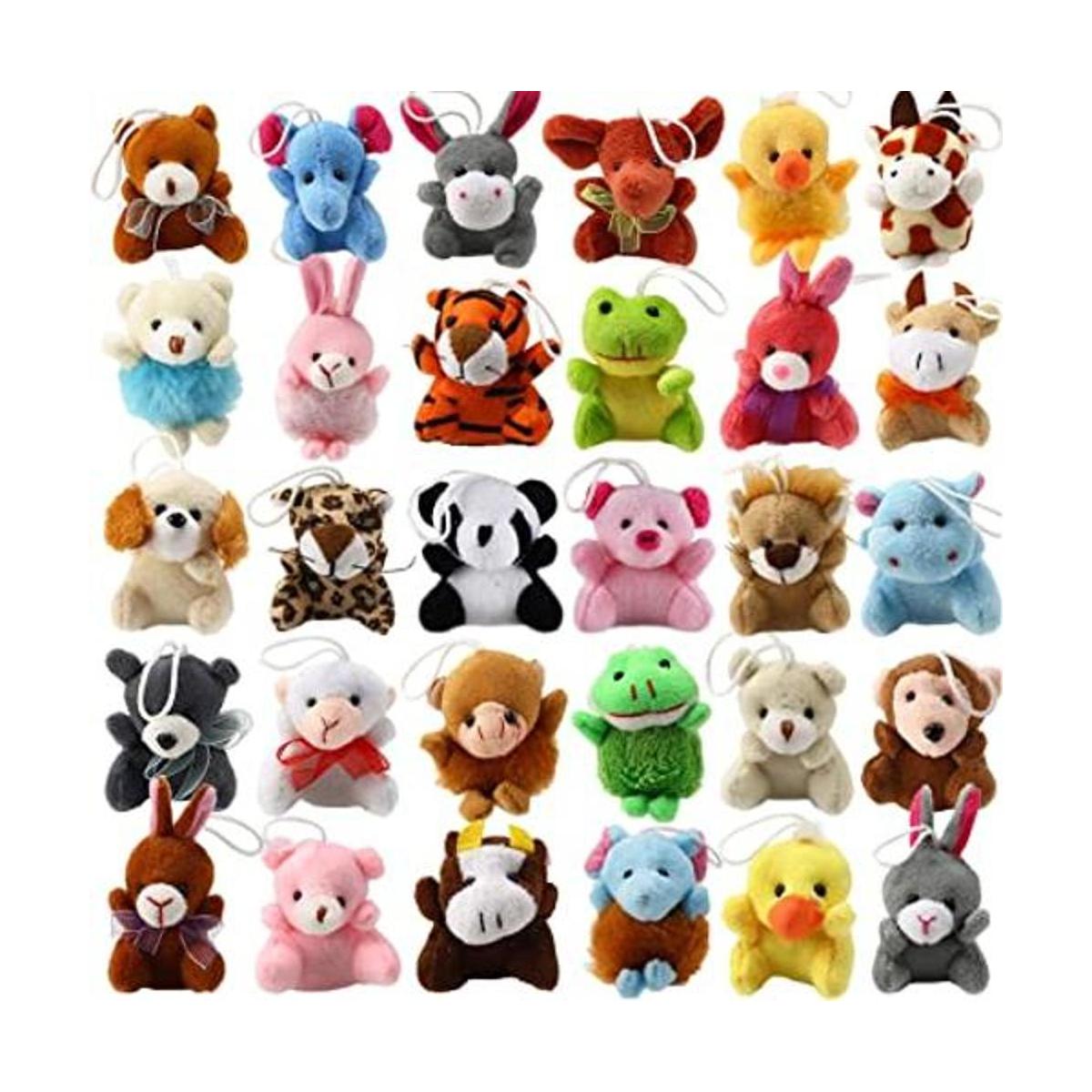 Juego de 32 piezas de mini animales de peluche lindo