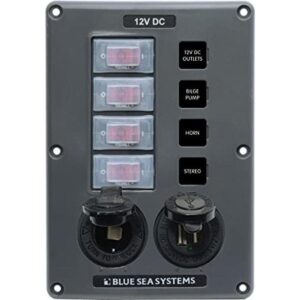 Blue Sea Systems 4321 Circuit Breaker Switch Panel Black_1