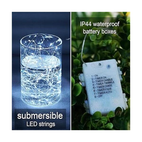 Guirnalda de luces LED funciona con pilas con temporizador_5