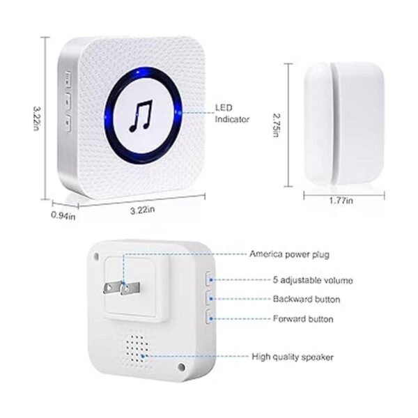 Campanilla de puerta sensor inalámbrico de puerta timbre_6