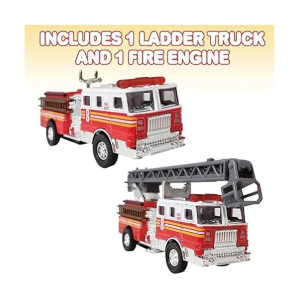 ArtCreativity Camiones de bomberos de 5.5 pulgadas Juego