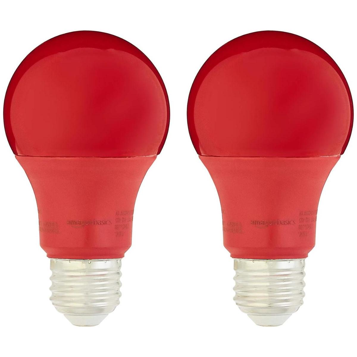 Bombilla LED A19 equivalente a 60 W color rojo no