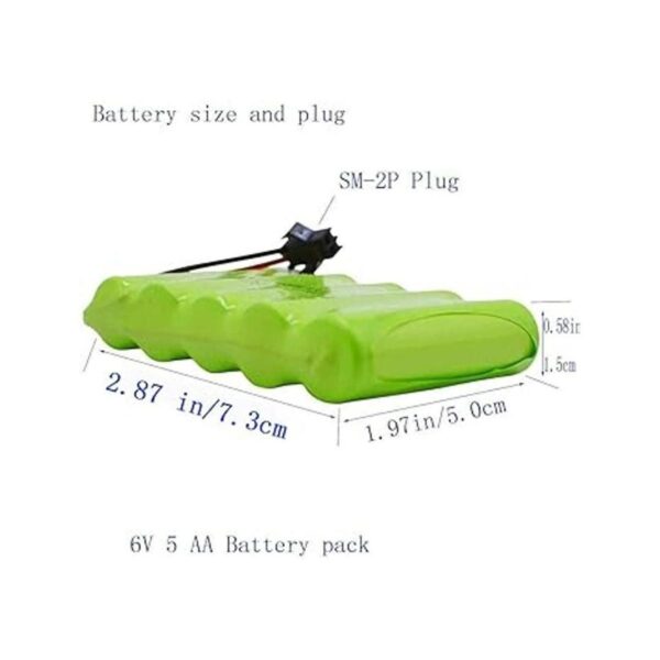 Blomiky Paquete de batería recargable NiMH 5 AA de 6 V_2