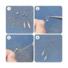 PH PandaHall Juego de 50 pares de aretes de acero_3
