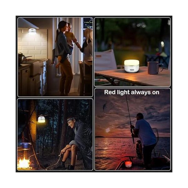Linterna de camping recargable 5 modos de luz batería de