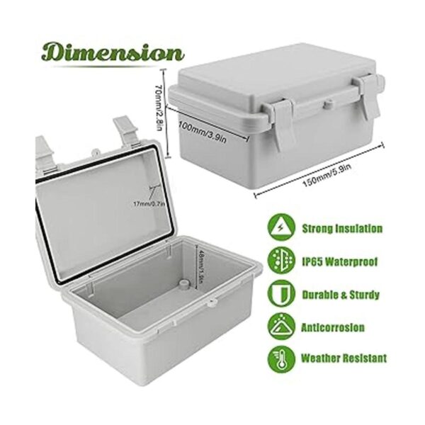 Sunnyglade Caja de conexiones de plástico ABS a prueba de_3