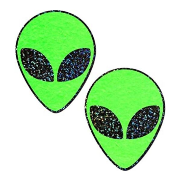 Pastease Pezple Cover Pasties Alien UFO Neon Green Glow_1