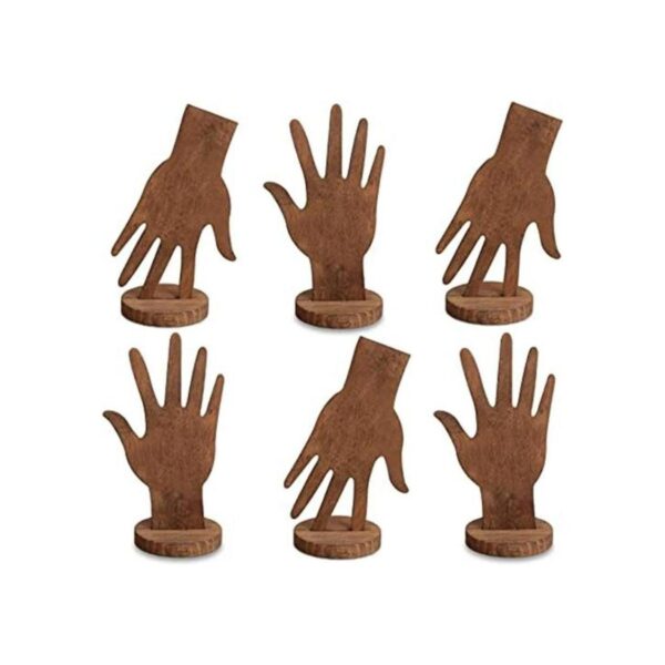 MOOCA Juego de 6 piezas de madera con forma de mano para_1