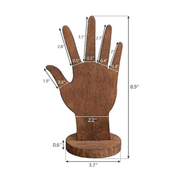 MOOCA Juego de 6 piezas de madera con forma de mano para_2