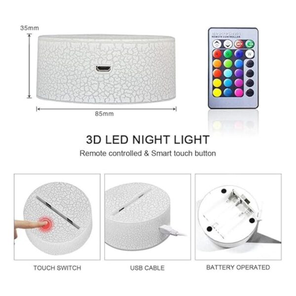 Luz nocturna de búho de la suerte para niños lámpara