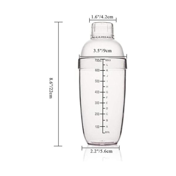 FEOOWV Coctelera de plástico mezcladora de bebidas a_2
