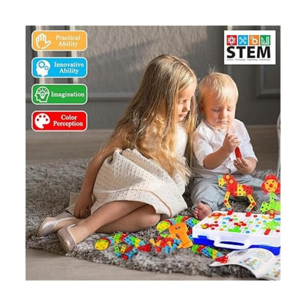 HAPTIME Juguetes de aprendizaje STEM juegos de bloques de_2