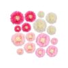 Aunifun 16 piezas de papel de flores de crisanto flores