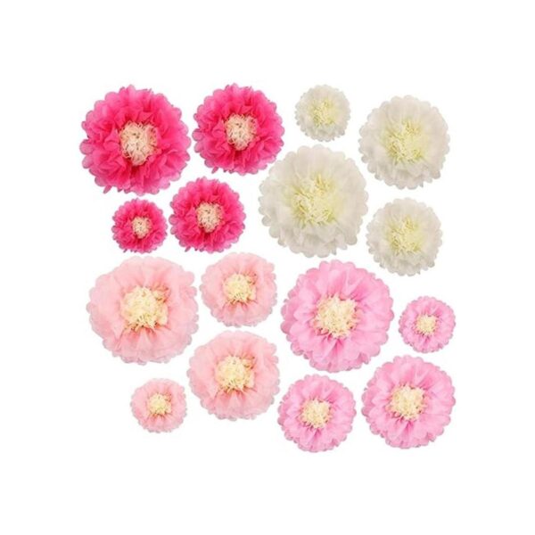 Aunifun 16 piezas de papel de flores de crisanto flores