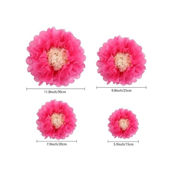 Aunifun 16 piezas de papel de flores de crisanto flores