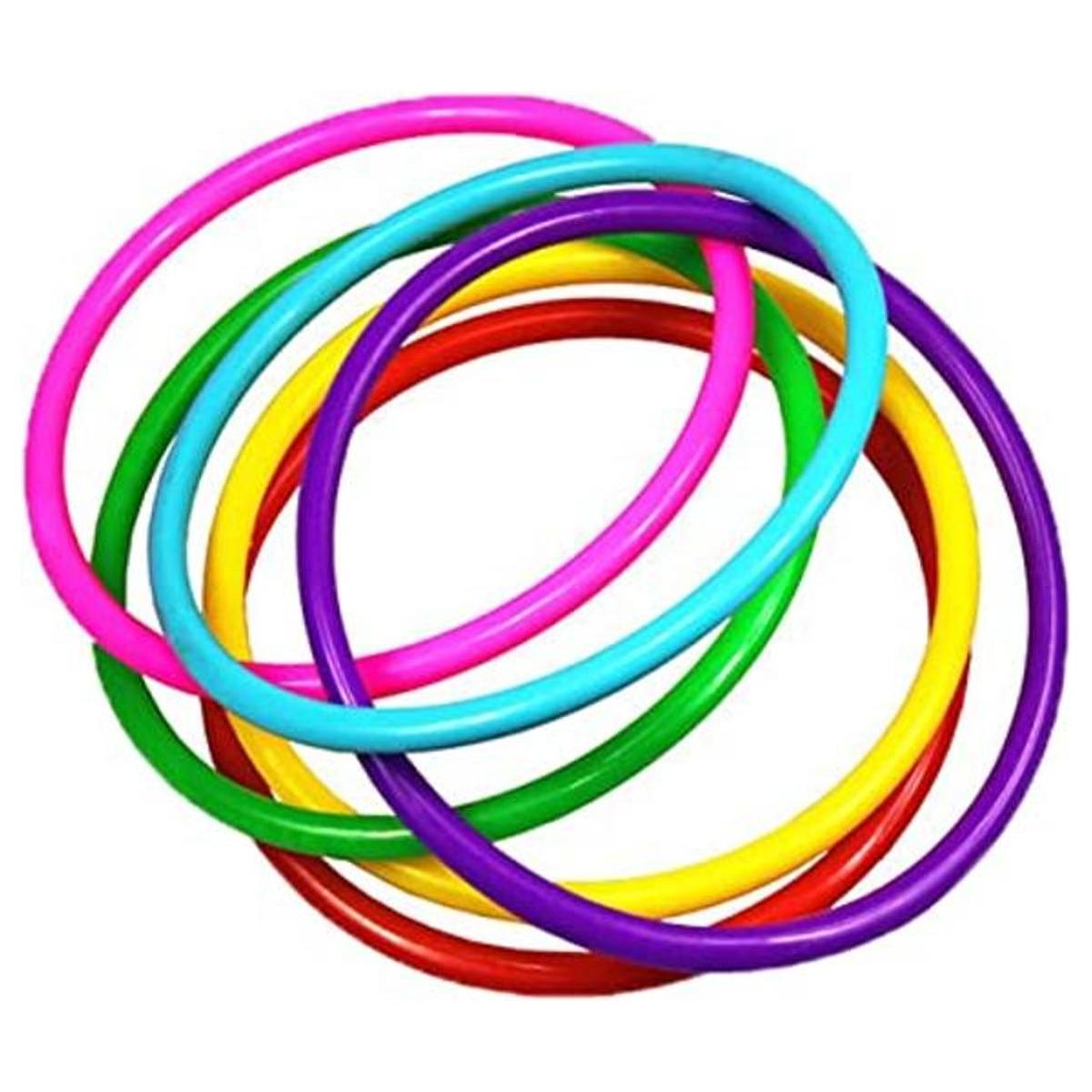 OBTANIM Juego de 12 anillos de plástico para niños y al