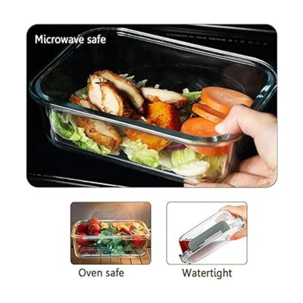 Recipiente de cristal para comida de MCIRCO 8 unidades_3