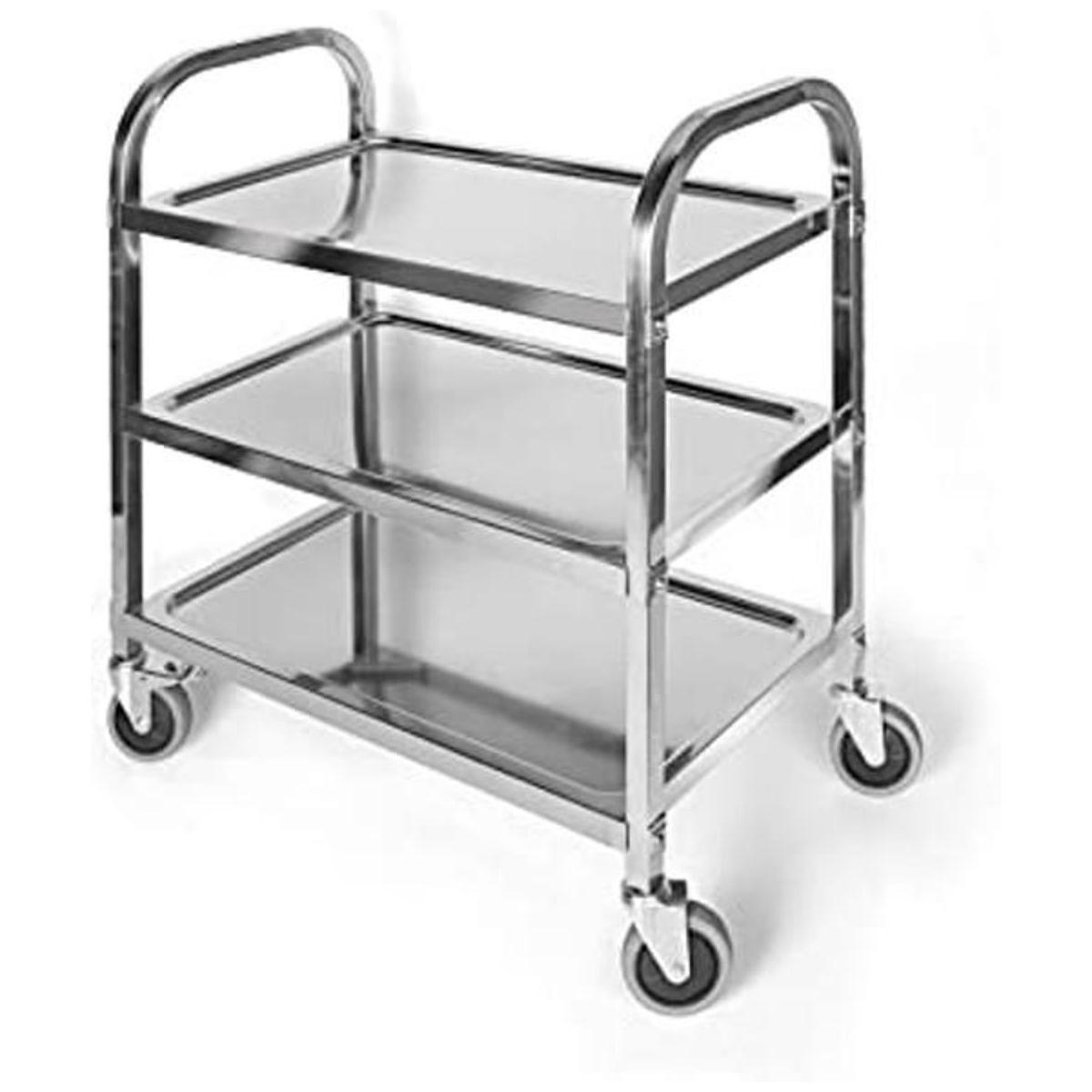 Nisorpa Carrito utilitario de acero inoxidable de 3