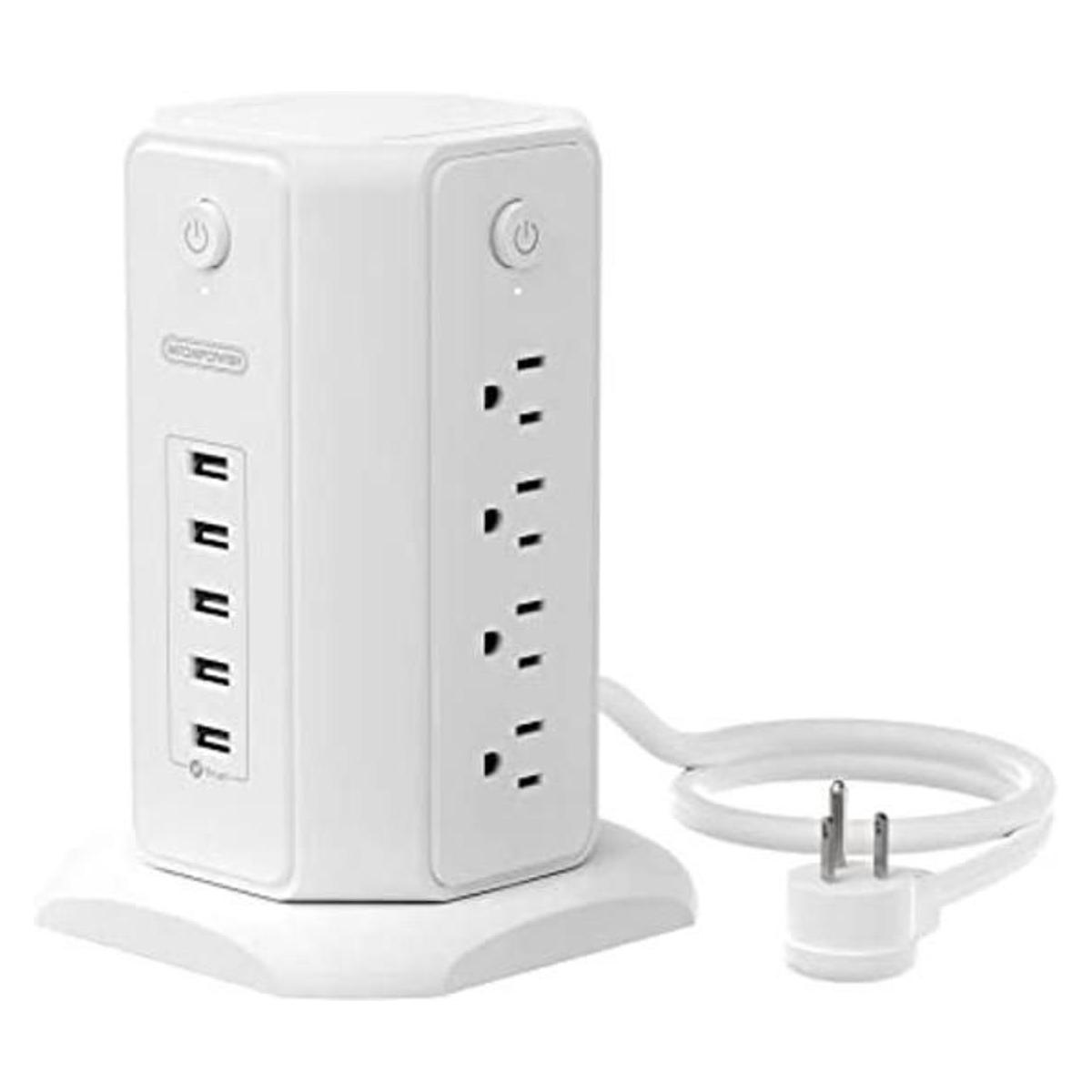 NTONPOWER Protector de sobretensiones de torre de regleta