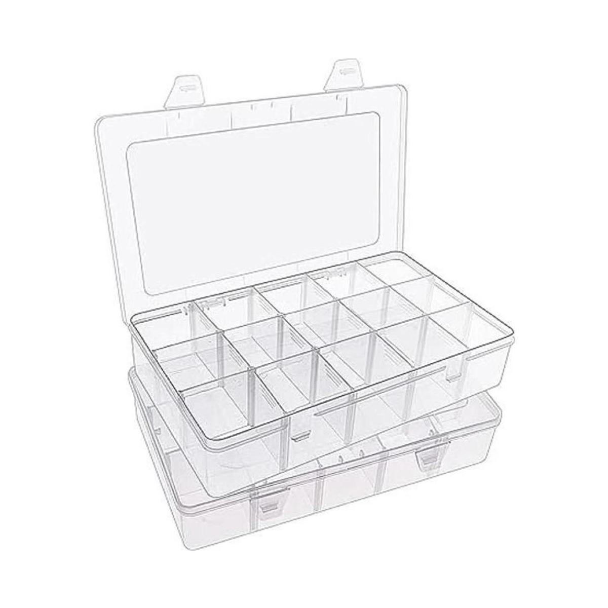 SGHUO Caja de almacenamiento de 15 rejillas para cinta