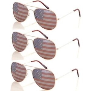 Shaderz USA America Gold Aviator Gafas de sol Gran_1