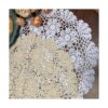 Damanni Mantel de algodón blanco hecho a mano con encaje_6