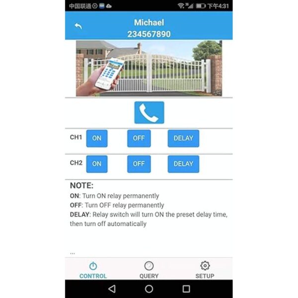 KTG3A USA 4G GSM interruptor de relé automático 12 V