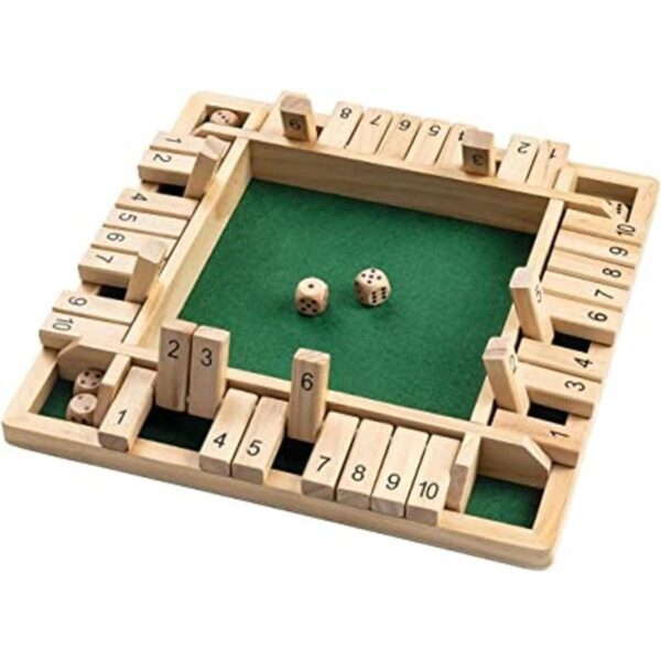 ROPODA Juego de mesa de dados Shut the Box cierra la
