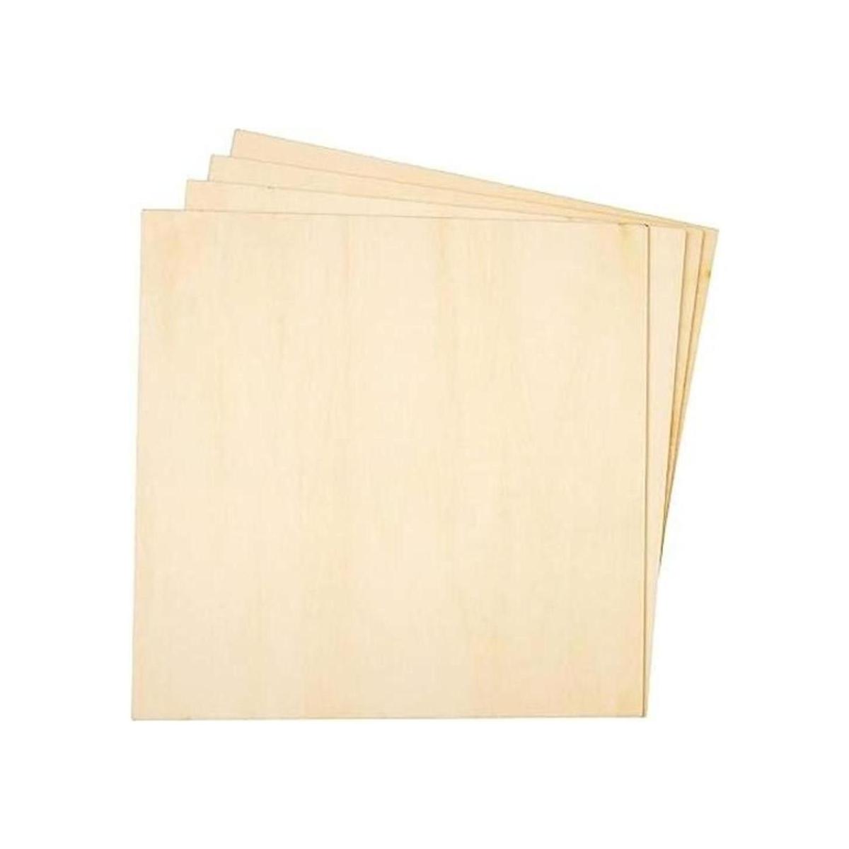 Paquete de 8 cuadrados de madera finos de 8 x 8 pulgadas