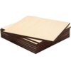 Paquete de 8 cuadrados de madera sin terminar de 6 x 6