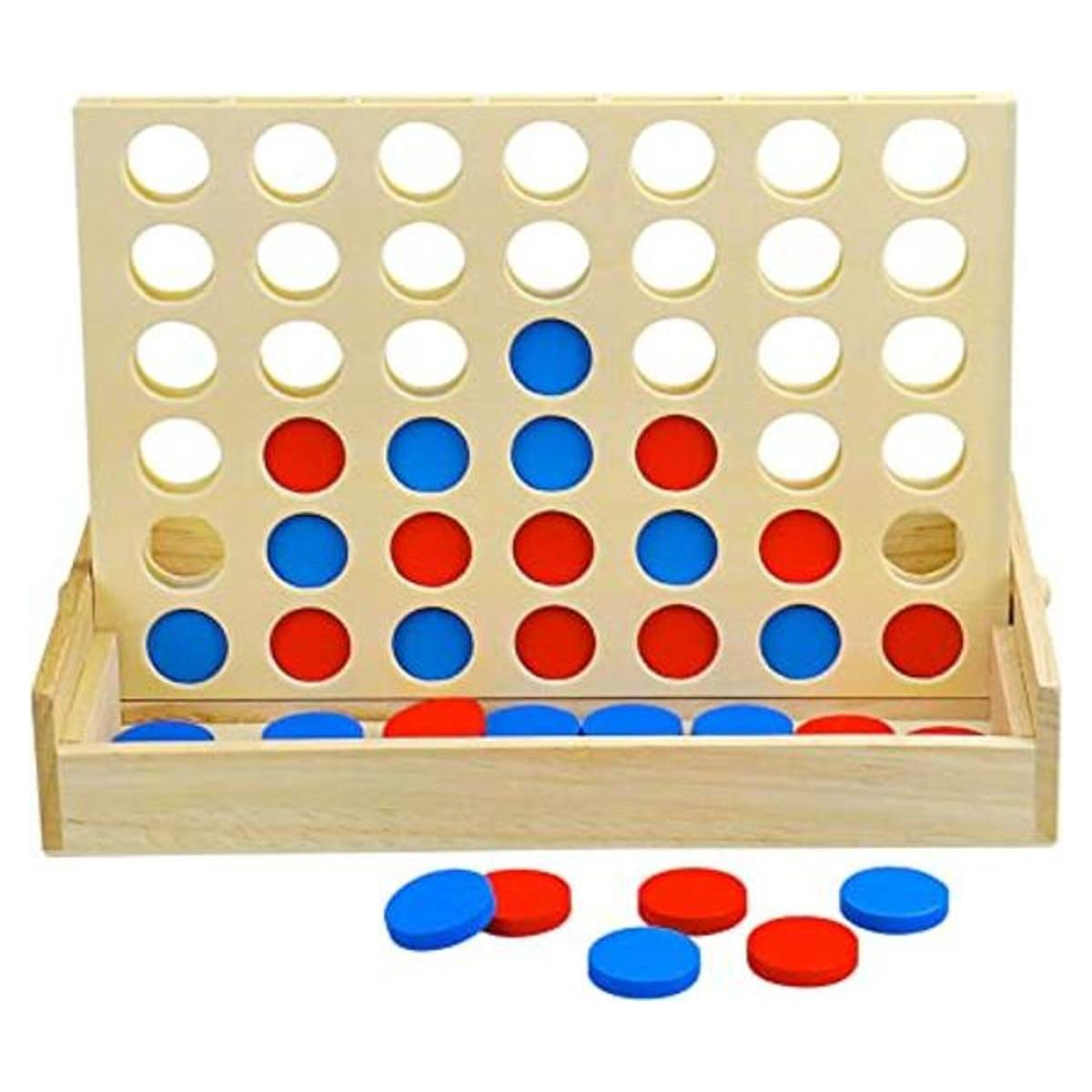 Arfun Juego de mesa de conexión de madera 4 en una fila