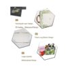 HKEC Cesta rectangular de almacenamiento con asas caja de