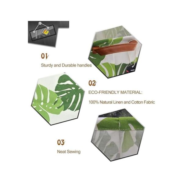 HKEC Cesta rectangular de almacenamiento con asas caja de
