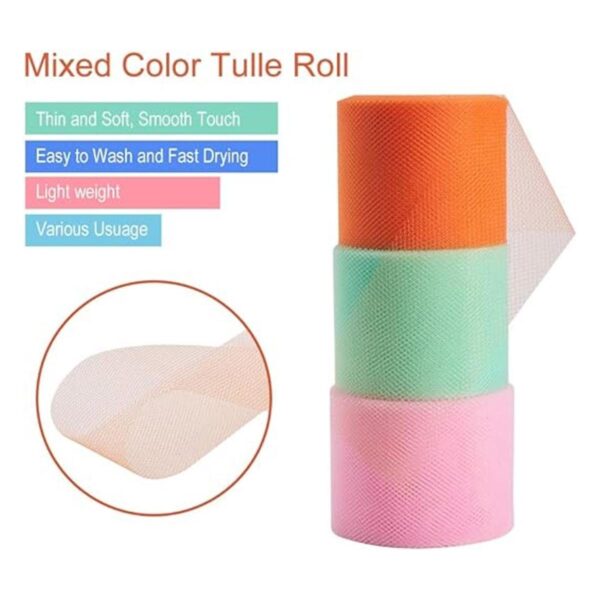 BENECREAT Rollos de tela de tul para decoración de bodas