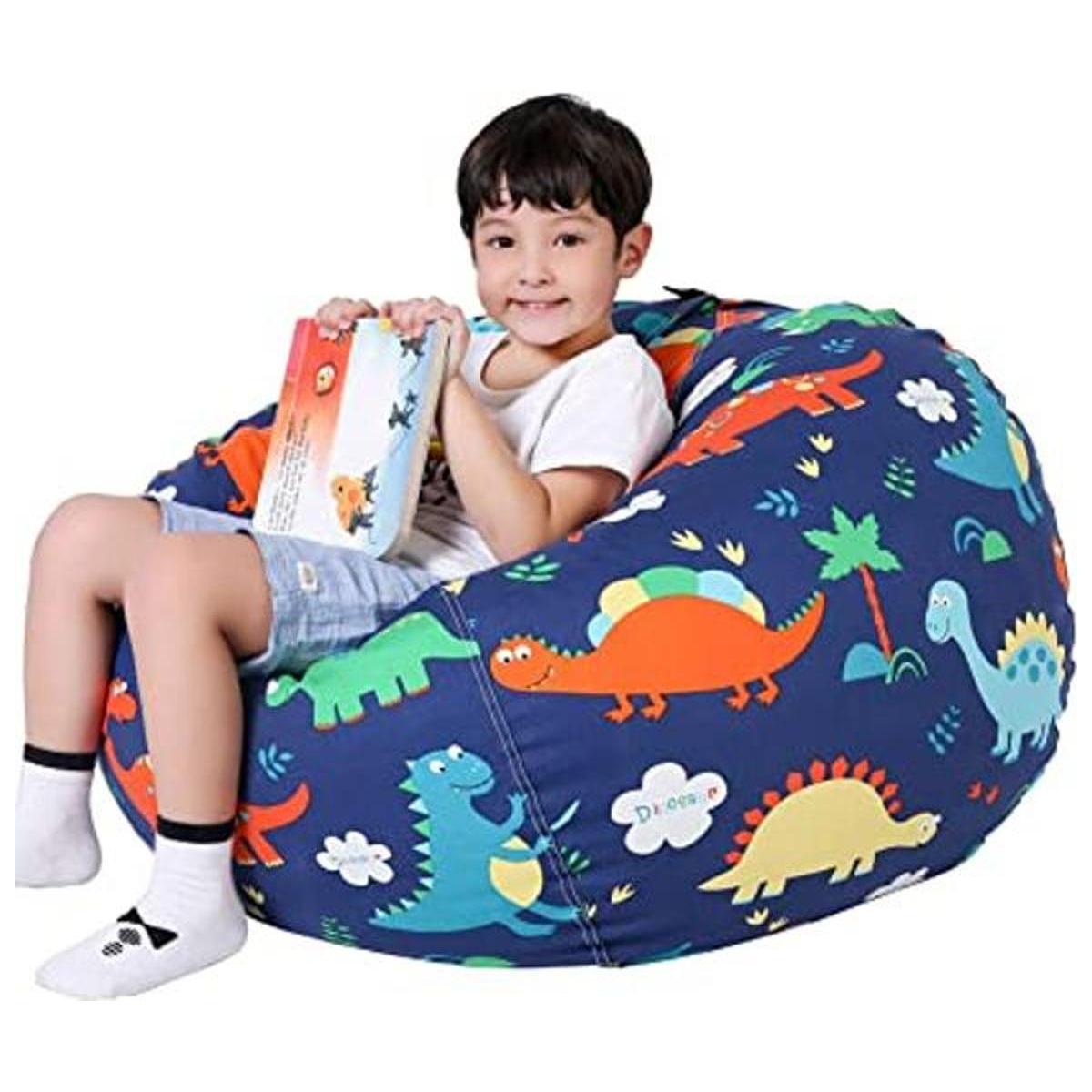 Lukeight Bolsa en forma de puf para guardar juguetes de