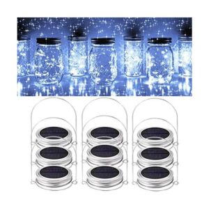 GONIMY Solar Mason Juego de 9 luces de cadena para tarro_1
