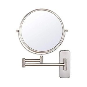 Nicesail Espejo de pared de 8 pulgadas con cepillo de