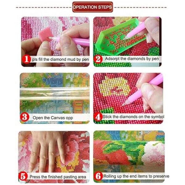DIY 5D Diamond Painting by Number Kits Crystal Rhinestone