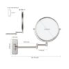 Nicesail Espejo de pared de 8 pulgadas con cepillo de