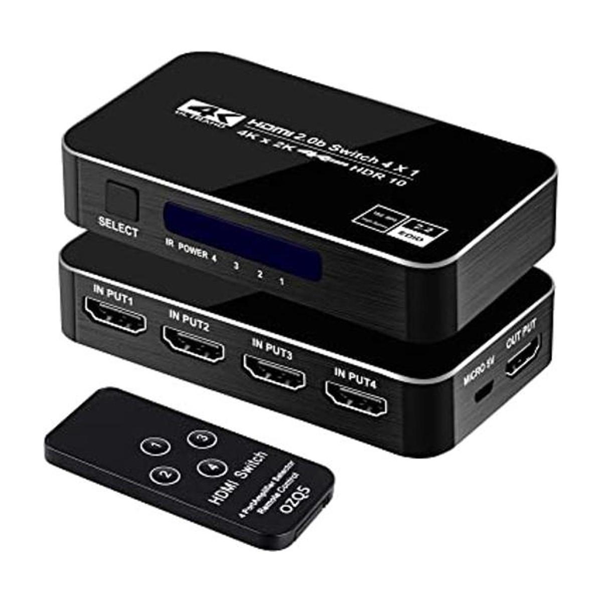 FERRISA Interruptor HDMI 4K 60Hz 4x1 4 puertos HDMI