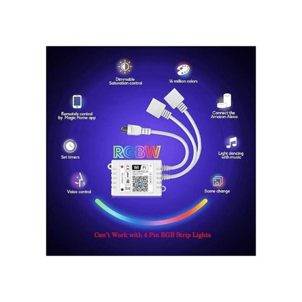 GIDEALED Controlador inteligente WiFi RGBW LED de 2_2