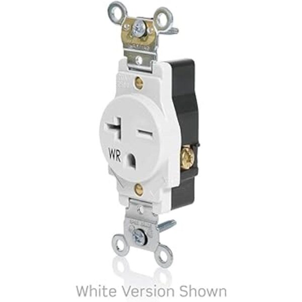 Leviton W5461E Salida de un solo receptáculo resistente_2